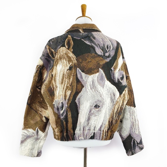 Vintage Jackets & Blazers - Vintage horse jacket, equestrian bomber jacket